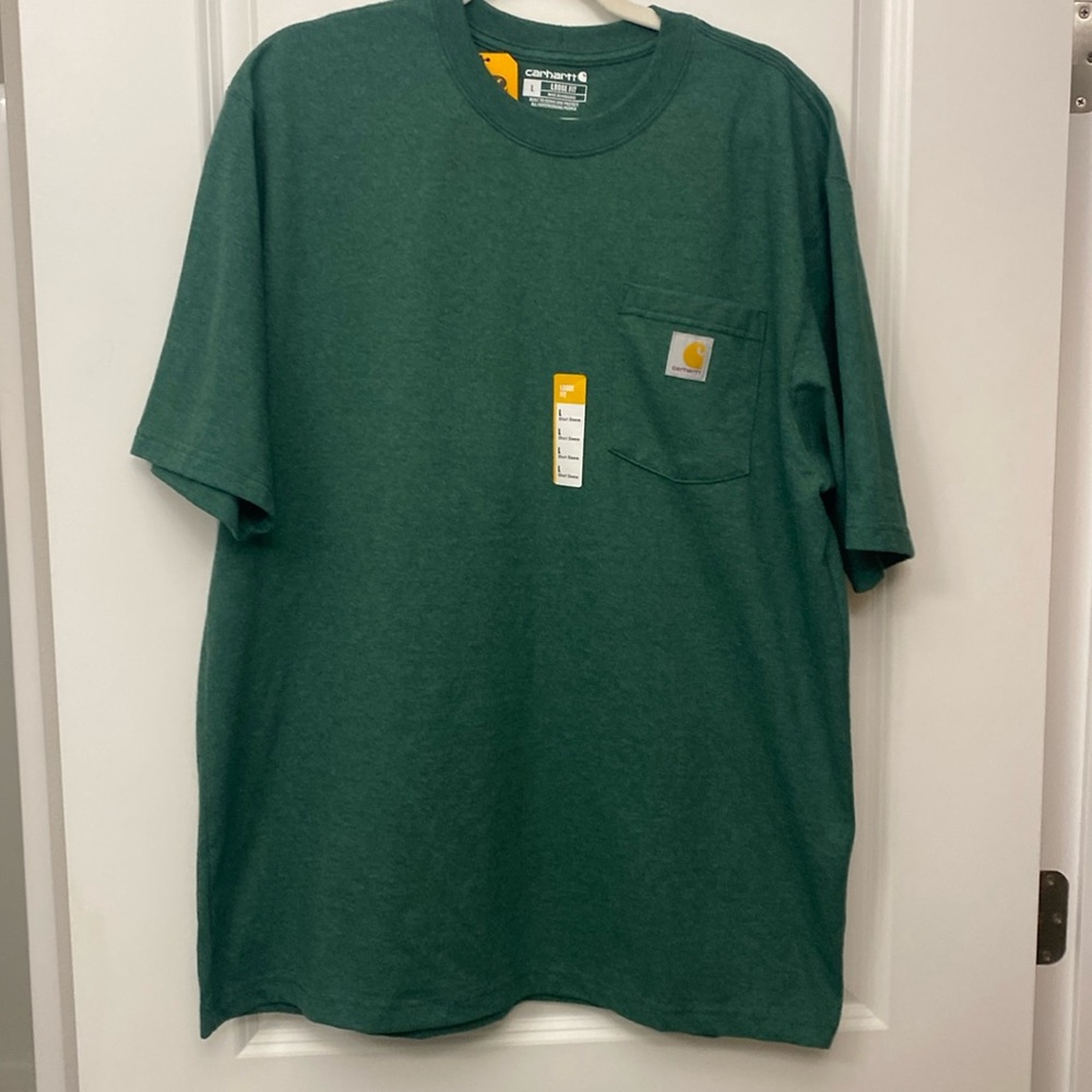 Carhartt green short sleeve shirt